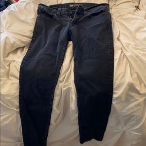 LEVIS 524 super low black size 7M jeans.